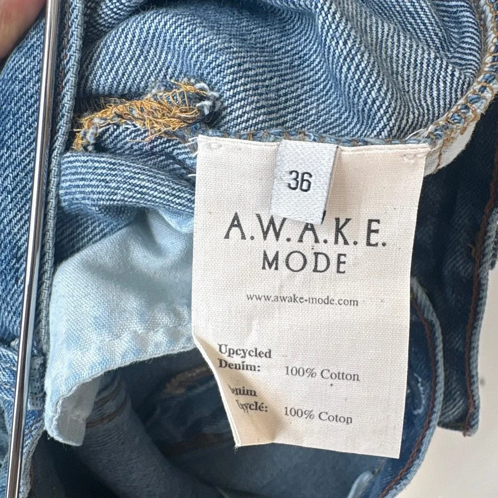 A.W.A.K.E. MODE Barrel Jeans Denim Blue Jeans Cotton Size 36 US 2 - Picture 9 of 10